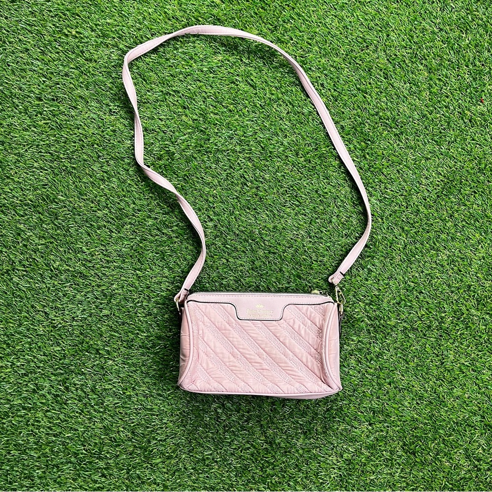 Juicy Couture Pink Crossbody Bag with Quilted Design